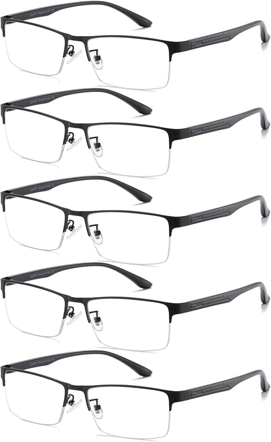 Cyxus Blue Light Blocking Glasses for Men Woman Semi Rim Computer Gaming Office Study Eyeglasses with UV Protection 8001