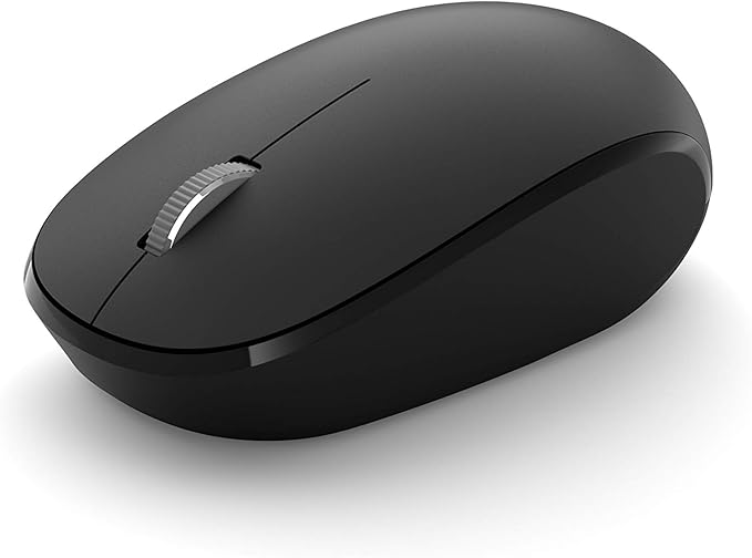 Microsoft Bluetooth Mouse - Black. Comfortable design, Right/Left Hand Use, 4-Way Scroll Wheel, Wireless Bluetooth Mouse for PC/Laptop/Desktop, works with for Mac/Windows Computers