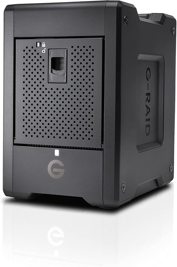 SanDisk Professional 96TB G-RAID Shuttle 4 - Enterprise-Class 4-Bay External Hard Drive, Thunderbolt 3 and USB-C, Transportable, Hardware RAID - SDPH34H-096T-NBAAB