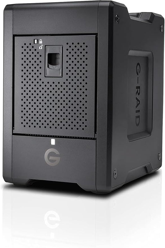 SanDisk Professional 96TB G-RAID Shuttle 4 - Enterprise-Class 4-Bay External Hard Drive, Thunderbolt 3 and USB-C, Transportable, Hardware RAID - SDPH34H-096T-NBAAB