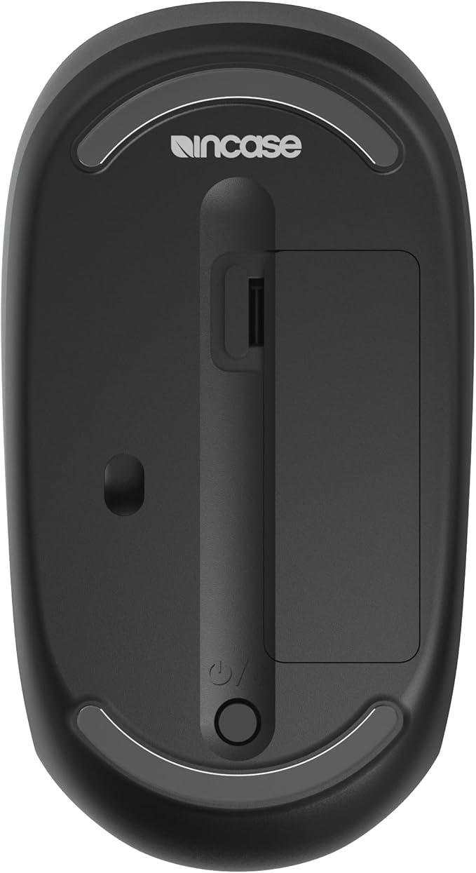 Incase Bluetooth Mouse - Designed by Microsoft - Compact, Comfortable, Right/Left Hand Use, 4-Way Scroll Wheel, Wireless Bluetooth Mouse for PC/Laptop/Desktop, Mac/Windows Computer (Black)
