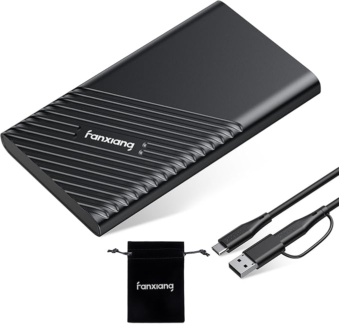 fanxiang 4TB External SSD Portable, Up to 2000MB/s, USB C External Solid State Drive External Hard Drive, USB 3.2 Gen2*2 Type-C SSD for iPhone 15/Pro/PC/Laptops/Creators/Gaming PS2000W-NEW