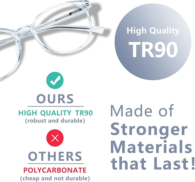 OPTOFENDY Blue Light Glasses for Women, TR90 Fashion Blue Light Blocking Glasses for Computer