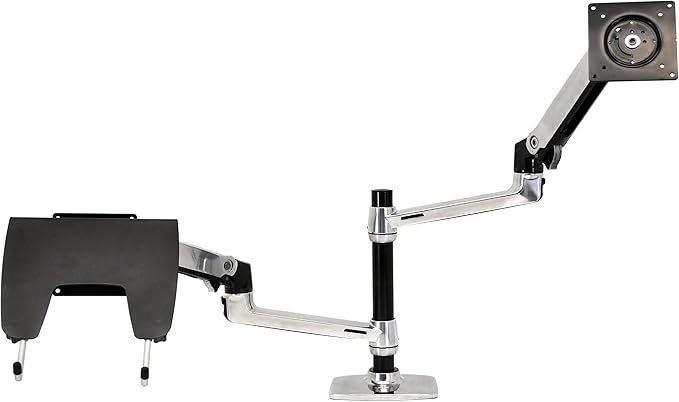 Ergotron – LX Vertical Stacking Dual Monitor Arm, VESA Desk Mount – for 2 Monitors Up to 24 Inches, 7 to 20 lbs Each – Polished Aluminum