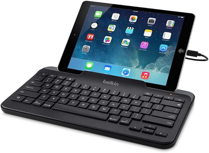 Belkin B2B130 Wired Tablet Keyboard with Stand and Lightning Connector for iPad