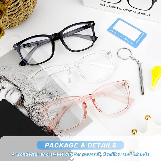 NZKNP Blue Light Glasses for Woman Men,Blue Light Blocking Glasses,Clear Glasses