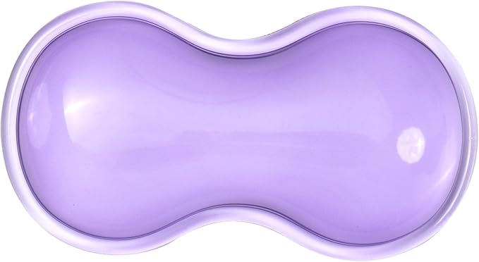 Clear Gel Mouse Wrist Rest, Purple Cute Mouse Wrist Rest, Comfort & Support for Typing and Gaming (Purple-Short)
