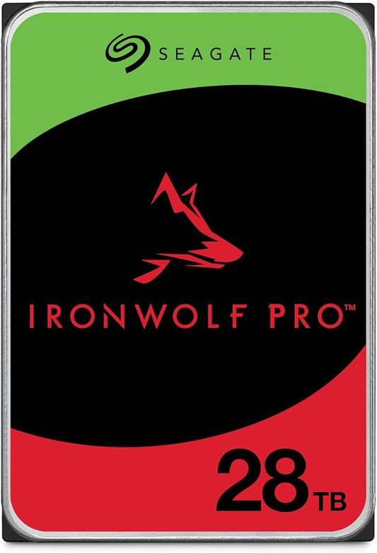 Seagate IronWolf Pro 28TB Enterprise NAS Internal HDD Hard Drive – CMR 3.5 Inch SATA 6Gb/s 7200 RPM 512MB Cache for RAID Network Attached Storage, Rescue Services (ST28000NT000)