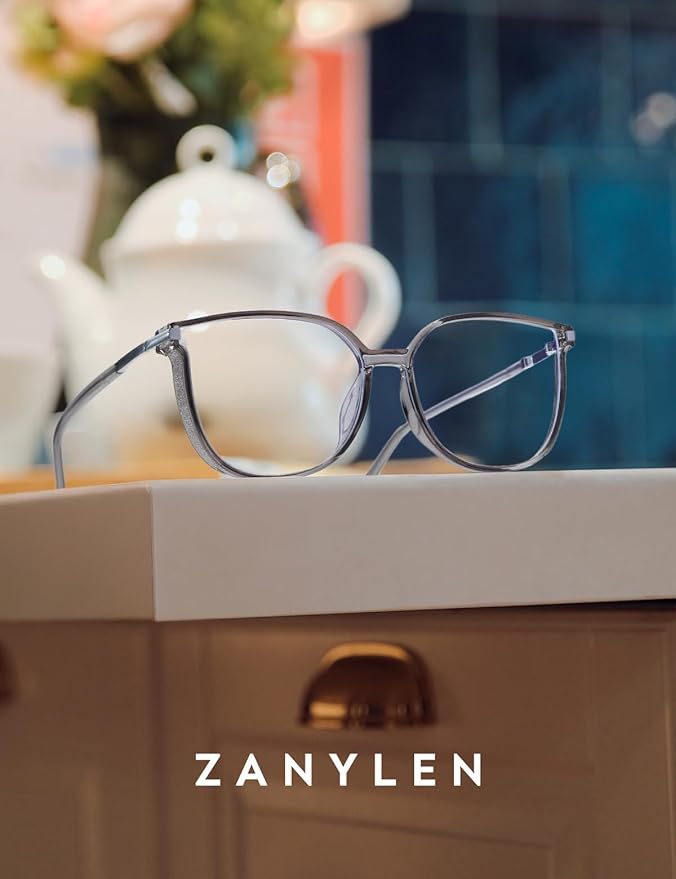 Vintage Cat-eye Blue Light Blocking Glasses for Women, Lightweight TR90 Fashion Eyeglasses