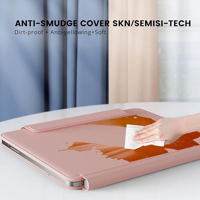 for iPad 11th(A16, 2025)/10th Generation Case with Keyboard, Magic Keyboard 2022, Springy Backlit Keys, Stain-Resistant Surface, Multi-Touch Trackpad,Pink
