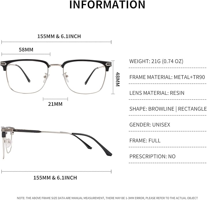 Blue Light Blocking Glasses for Men Anti-Fatigue Computer Monitor Gaming Glasses Prevent Headaches Glasses