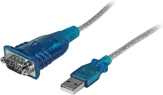 StarTech.com 17in (43cm) 1-Port USB to Serial Adapter Cable, USB-A to DB9 RS232 Adapter, Prolific Chipset - M/M