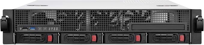 Silverstone Technology RM21-304 2U Micro-ATX Rackmount Server Chassis with Four 3.5" hot-swap Bays, SST-RM21-304