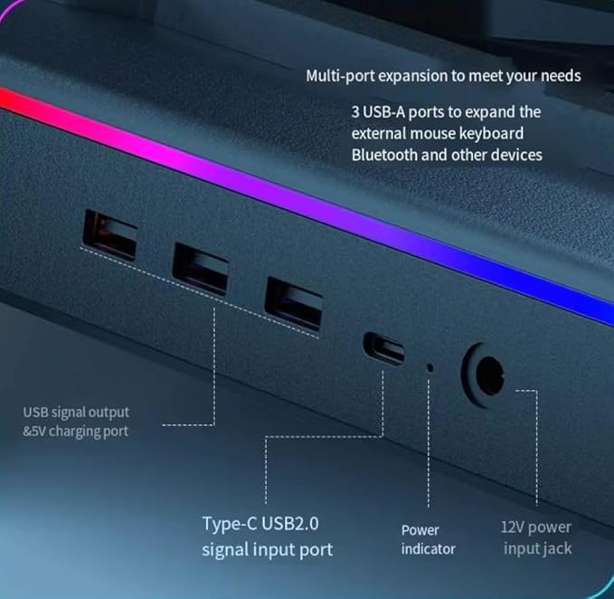 Cooling Pad for Asus ROG Strix G16 (2025) G615LW 16 inch Gaming Laptop, It is a Well Deserved Heat Dissipation Monster,Cooler with Powerful Turbo Fan Can Fast Cooling,6 RGB Light Mode,Touch Start