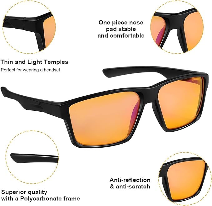 Okany Blue Light Blocking Glasses Gaming Computer Glasses Powerful Professional Screen Filter