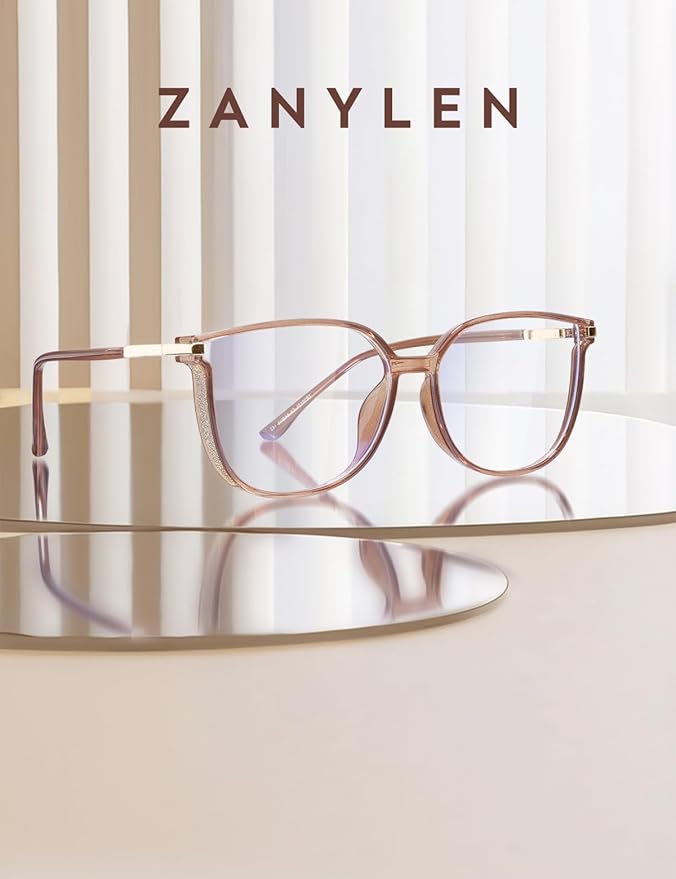 Vintage Cat-eye Blue Light Blocking Glasses for Women, Lightweight TR90 Fashion Eyeglasses