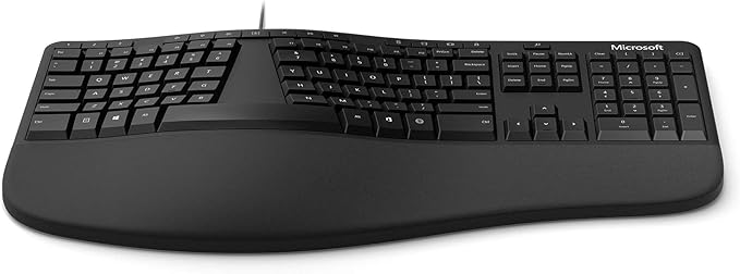 Microsoft LXM-00004 Wired Ergonomic Keyboard, Black