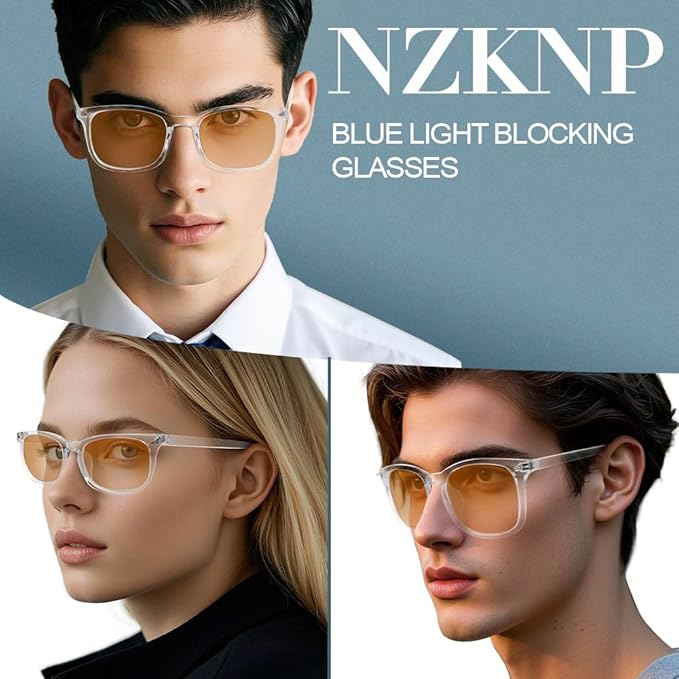 NZKNP Blue Light Glasses for Woman Men,Blue Light Blocking Glasses,Clear Glasses