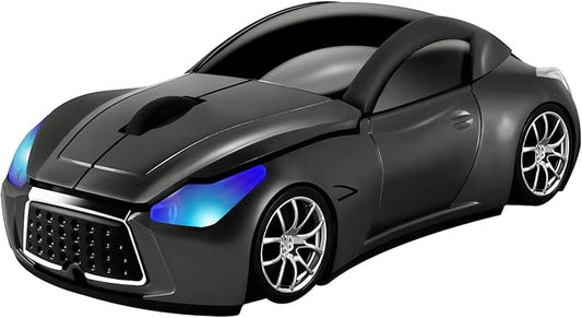 elec Space Cool Sport Car Shape 2.4GHz Wireless Mouse Optical Cordless Mice with USB Receiver for PC Laptop Computer 1600DPI 3 Buttons