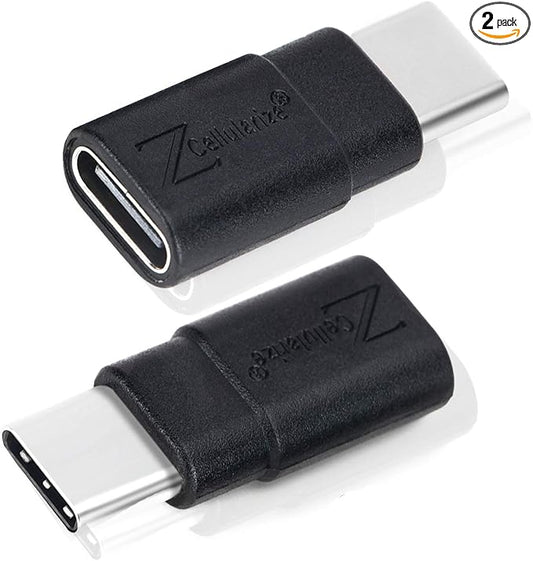 USB C Extender Adapter (2 Pack) 40Gbps 240W Cable Extension Type-C Low Profile Male to Female Thunderbolt QC & Data Transfer for USB-C Devices