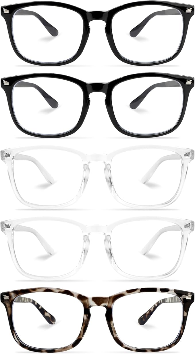 NZKNP Blue Light Glasses for Woman Men,Blue Light Blocking Glasses,Clear Glasses
