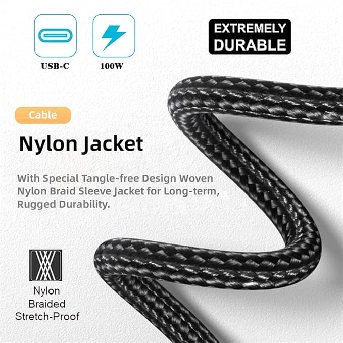 NFHK USB-C Type-C to Audio 3.5MM Dual USB 3.0 HUB Converter Multiport Adapter with Female 100W PD Power Port