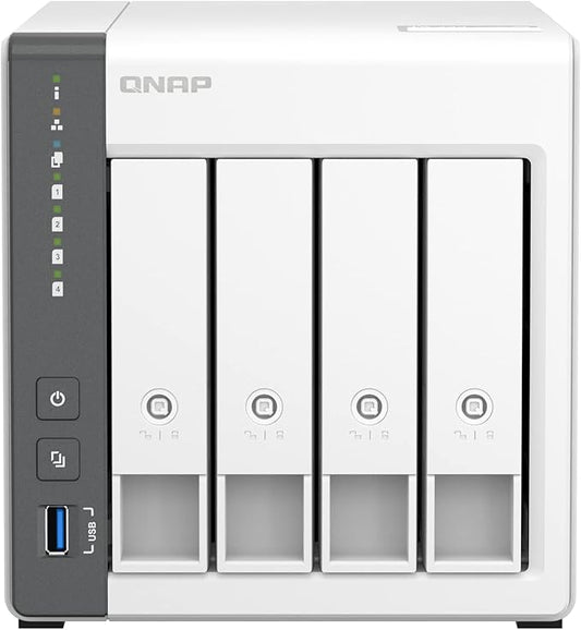 QNAP TS-433-4G-US Storage NAS (2.0GHz 4-core Cortex-A55 ARM/4GB built-in/1x2.5Gigabit Ethernet Port (2.5G/1G/100M)/4BAYS/80TB/TOWER/*NO HDD*)