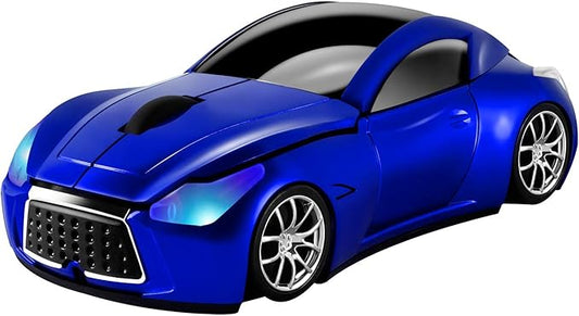 elec Space Cool Sport Car Shape 2.4GHz Wireless Mouse Optical Cordless Mice with USB Receiver for PC Laptop Computer 1600DPI 3 Buttons