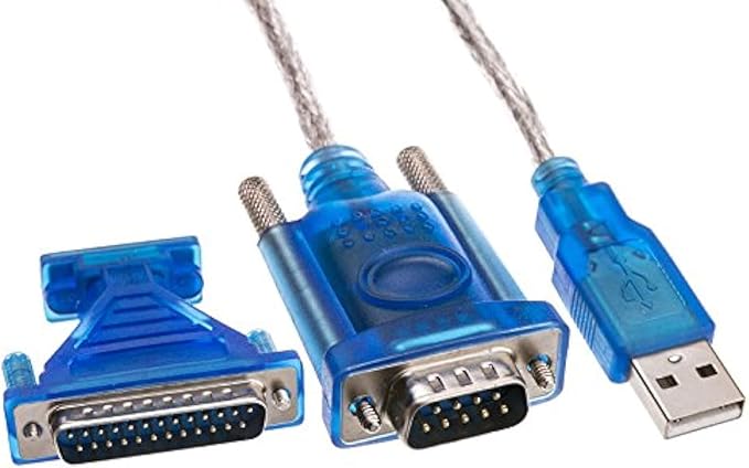 axGear New USB 2.0 to RS232 COM Port 9 Pin Serial DB25 DB9 Adapter Cable Converter