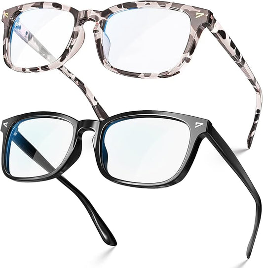 VISOONE Blue Light Blocking Glasses Square with Anti Computer Glare for Gaming Women and Men MONTANA