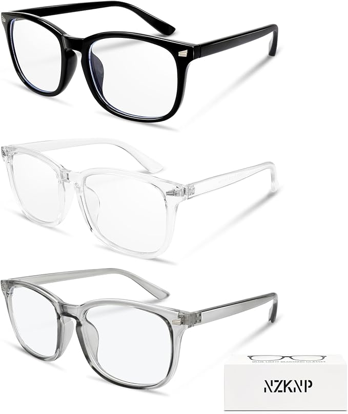 NZKNP Blue Light Glasses for Woman Men,Blue Light Blocking Glasses,Clear Glasses
