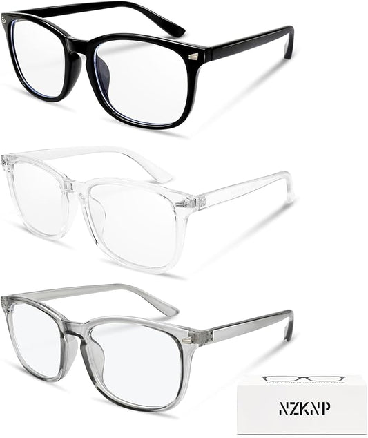 NZKNP Blue Light Glasses for Woman Men,Blue Light Blocking Glasses,Clear Glasses