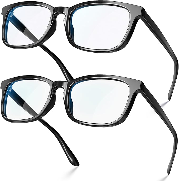 VISOONE Blue Light Blocking Glasses Square with Anti Computer Glare for Gaming Women and Men MONTANA