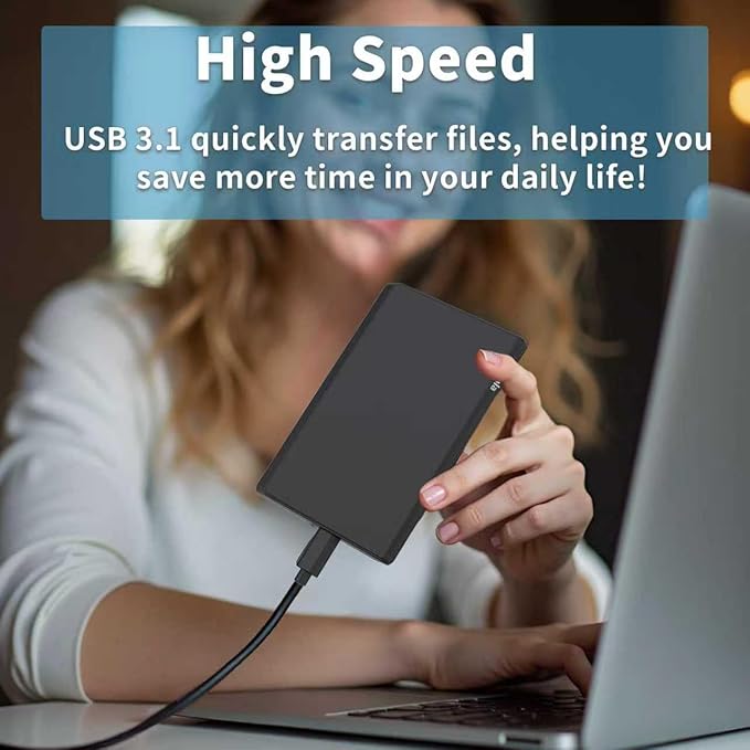 Portable External Hard Drive,USB-C,HDD USB 3.0,for Windows, Mac,Android,TV,Phone,Laptop,Desktop,PS4/5,Xbox One X/S, Xbox 360, Xbox Series X/S (HDD2-500G)