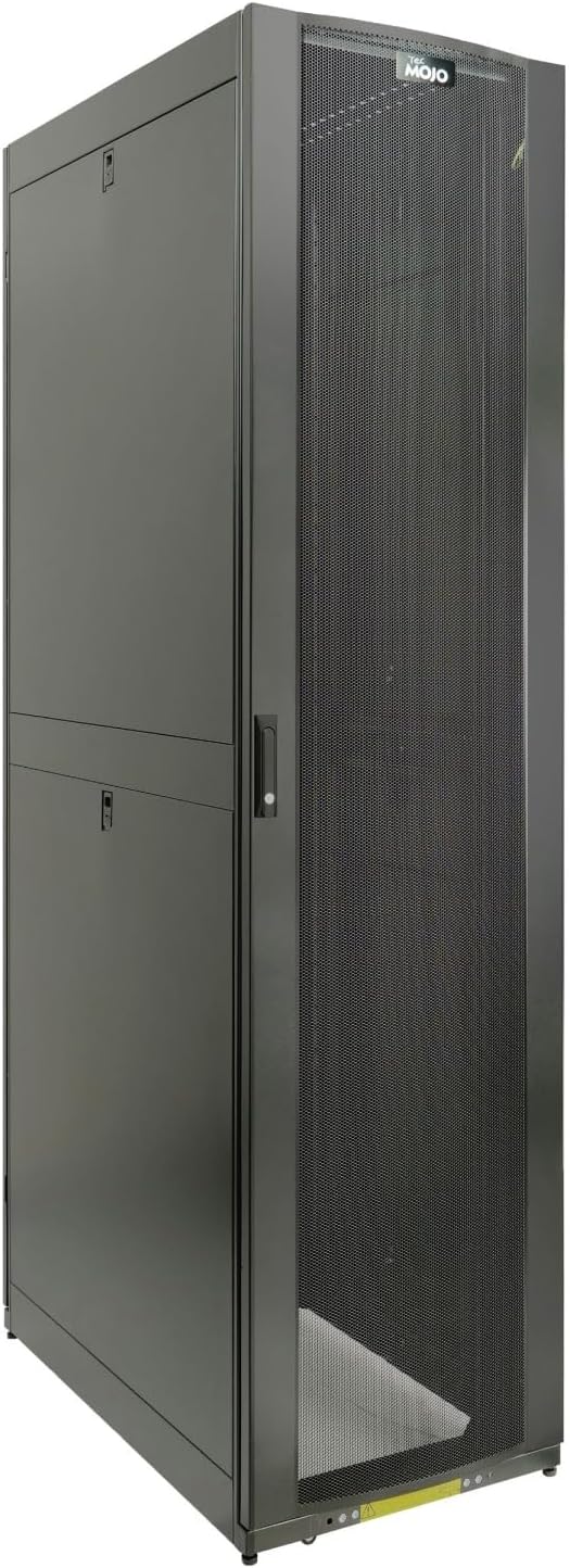Tecmojo 52U Server Rack Cabinet - PRE-Assembled 24inch Width 43inch Depth IT Network Equipment Cabinet Rack Enclosure with Casters - 3000lbs Weight Capacity(06Black)