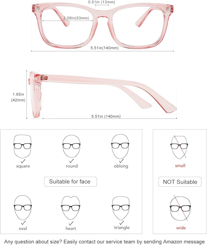 MEETSUN Blue Light Blocking Glasses Women Men, Anti Eye Strain Headache (Sleep Better),Computer Glasses UV400 Lens (Transparent Pink Frame)
