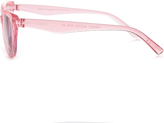 Betsey Johnson womens Yara Glasses Blue Light Glasses, Crystal Pink, 40mm US