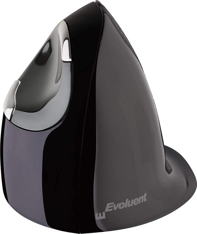 Evoluent Mouse VMDMW - VerticalMouse D, Right Hand Ergonomic Design, Evoluent Vertical Mouse D Medium with Wireless Connection for Laptop and PC, Plus Jestik Microfiber Cloth