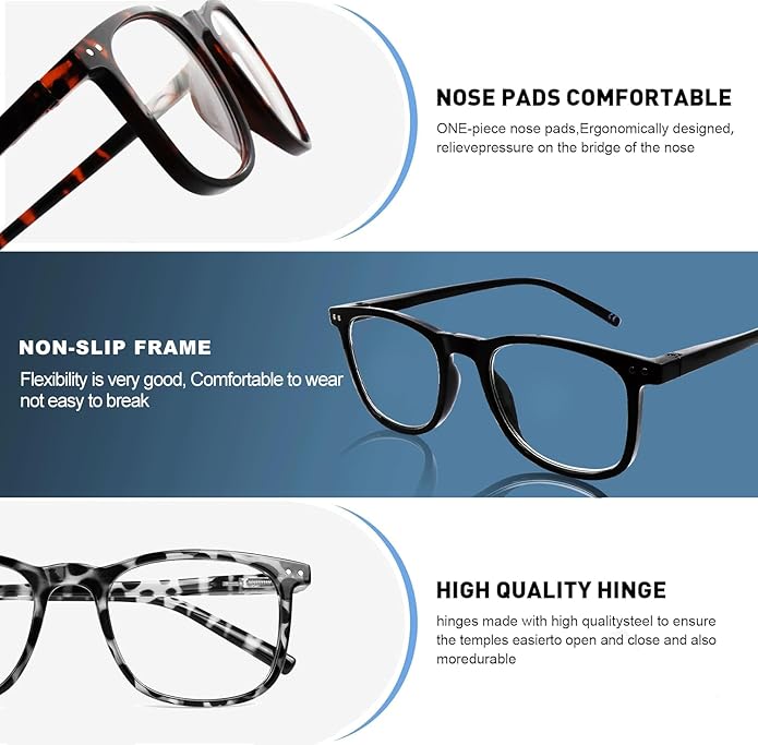 AOSM Blue Light Glasses for Men & Women,Gaming glasses Anti-Glare UV400 Protection,Blue Light Blocking to Relieve Eye Strain