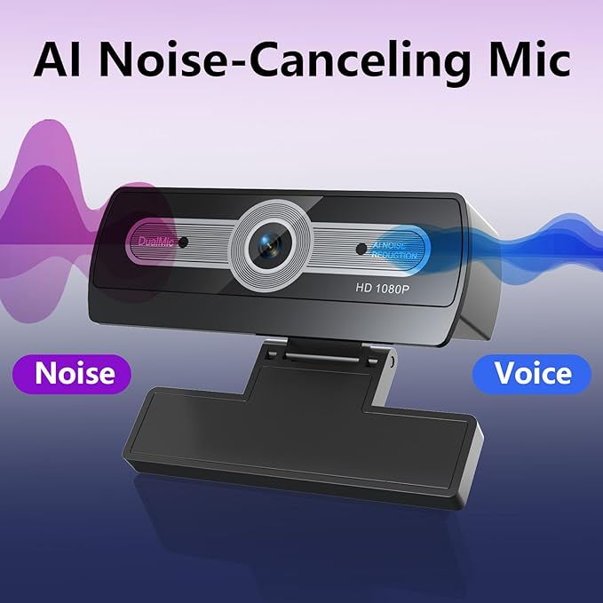 1080p Webcam with Microphone, USB for PC Laptop Desktop Computer, Streaming Camera, Plug & Play, for Meeting/Online Video Calls