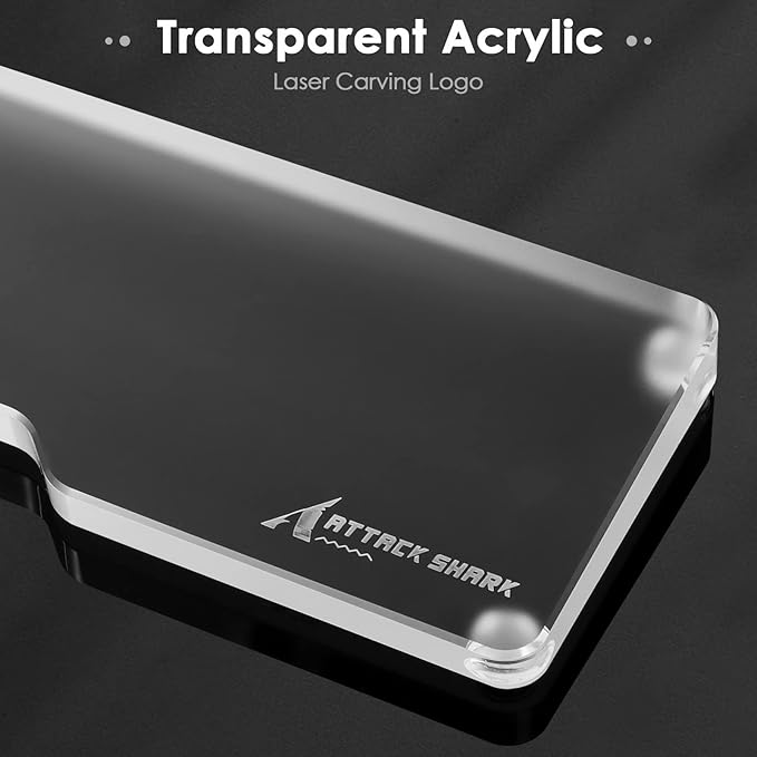 Acrylic Gaming Keyboard Wrist Rest Pad,Clear Wrist Rest for Computer Keyboard,Office,PC Gaming,Laptop,Mac,Comfortable,Lightweight,Ergonomic for Easy Typing Pain Relief-Length 12.2 inch