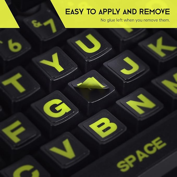 English Keyboard Stickers Full Size Universal PC Computer Laptop Desktop Keyboard Replacement English Keyboard Stickers, QWERTY Alphabet KeyboardStickers -1PCS