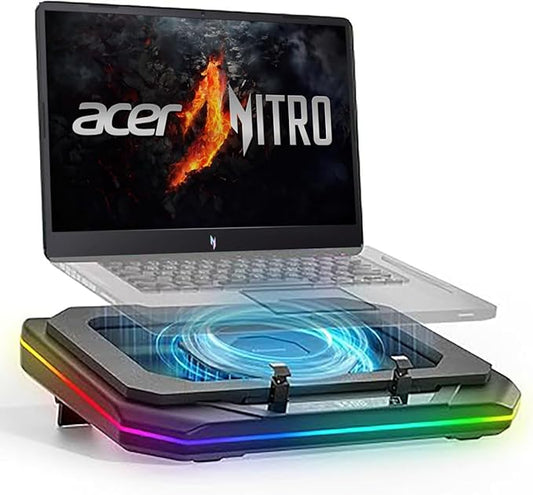 Cooling Pad for Acer Nitro 5 17 16 14 V, V 14 AI,V 15 AI, V 16 AI, V 17 AI 14-17 inch Gaming Laptop,Cooler with Ultra Powerful Booster Turbo Cooling Fan,6 RGB Light Mode,Adjustable Speed,Touch Start