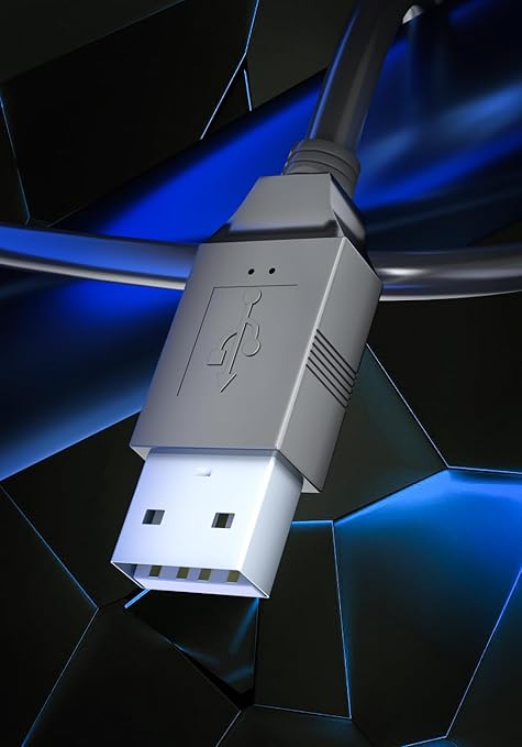 2 Pack 4.3ft/1.3m Type A Male to Type A Male Cable for Laptop Cooling Pads - USB A to USB A Black for Laptop Coolers