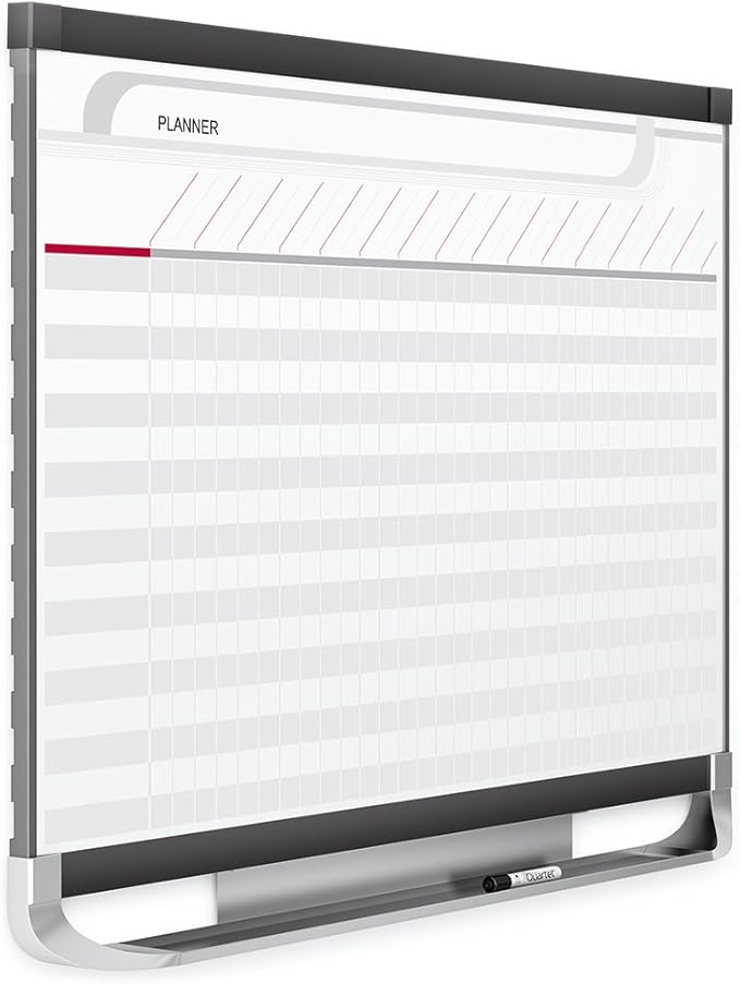 Quartet Prestige 2 Magnetic Total Erase Project Planner, 3 x 2 Feet Board with 16 Row/29 Column Chart (PP32P2)