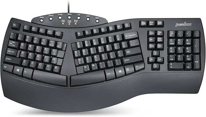 Perixx Wired Ergonomic PERIBOARD-512 with Wireless Ergonomic Veritcal Mouse PERIMICE-713