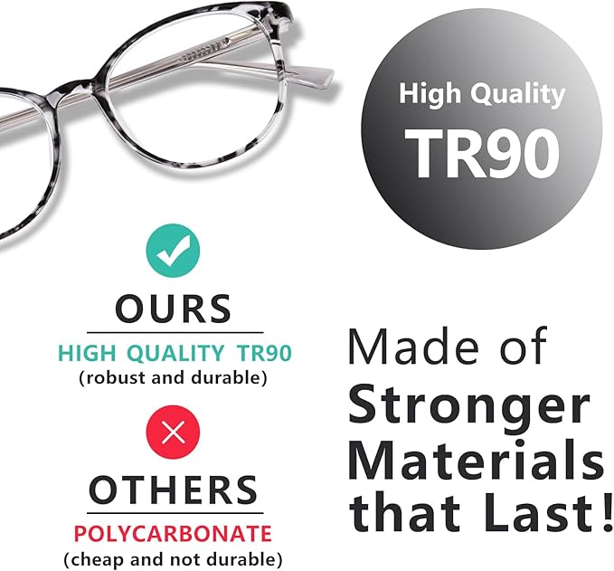OPTOFENDY Blue Light Glasses for Women, TR90 Fashion Blue Light Blocking Glasses for Computer