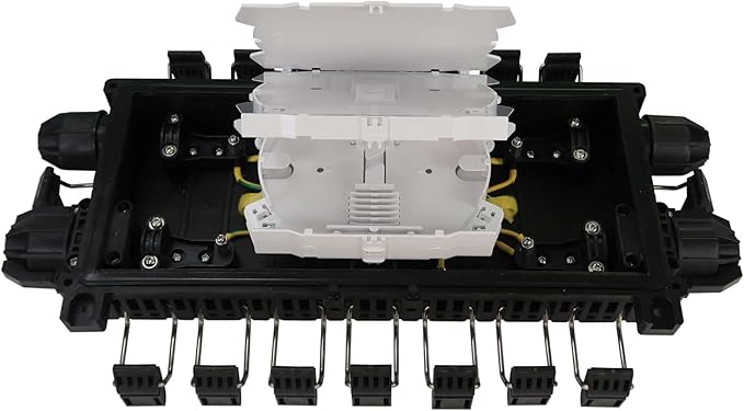 Eaton Tripp Lite Fiber Optic Splicing Enclosure, Horizontal Box, 72 Fiber Capacity Single Mode & Multimode, 3 Cable Trays, Outdoor IP68 Rated, Lifetime Manufacturer's Warranty (N600H-0072-3)