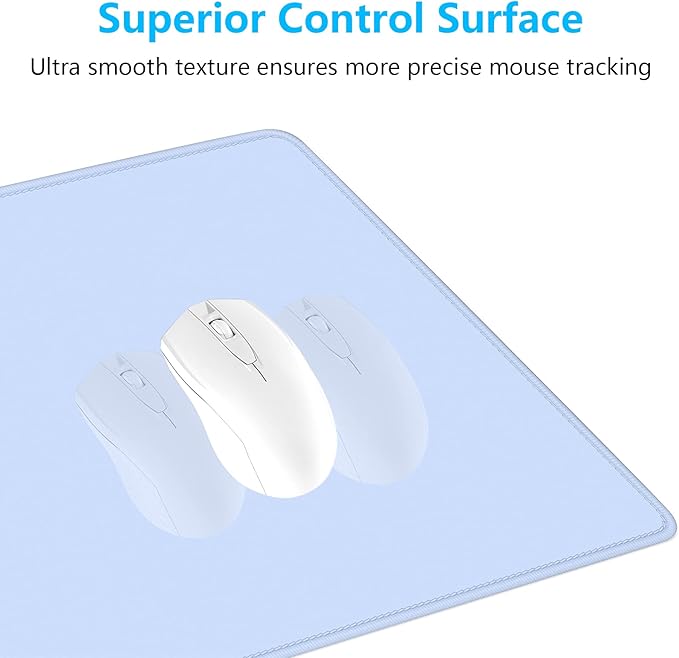 Dapesuom Large Gaming Mouse Pad, Extended Mouse Mat with Stitched Edges, Full Size Keyboard Pad with Non-Slip Base, Big XXL Computer Desk Mats for Gamer, Laptop, Office, 31.5 x 15.7in, Sky Blue