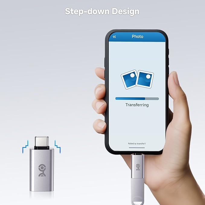 Cable Matters 2-Pack 10Gbps USB C to USB Adapter Male to Female for High-Speed Data Transferring & Fast Charging, Reversible USBC, USBA to USBC Adapter for iPhone 17/16, iPad Pro, Galaxy S23